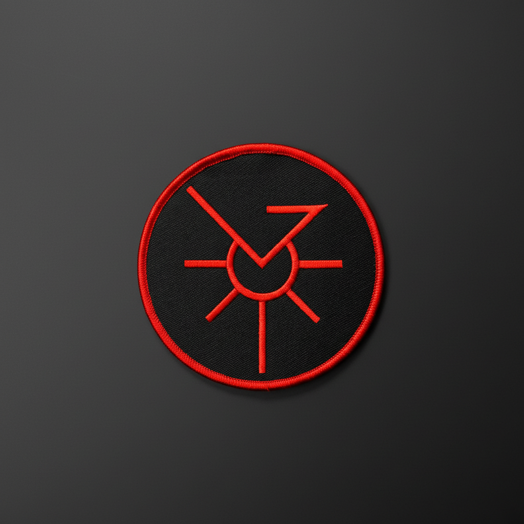 Round patch on dark background