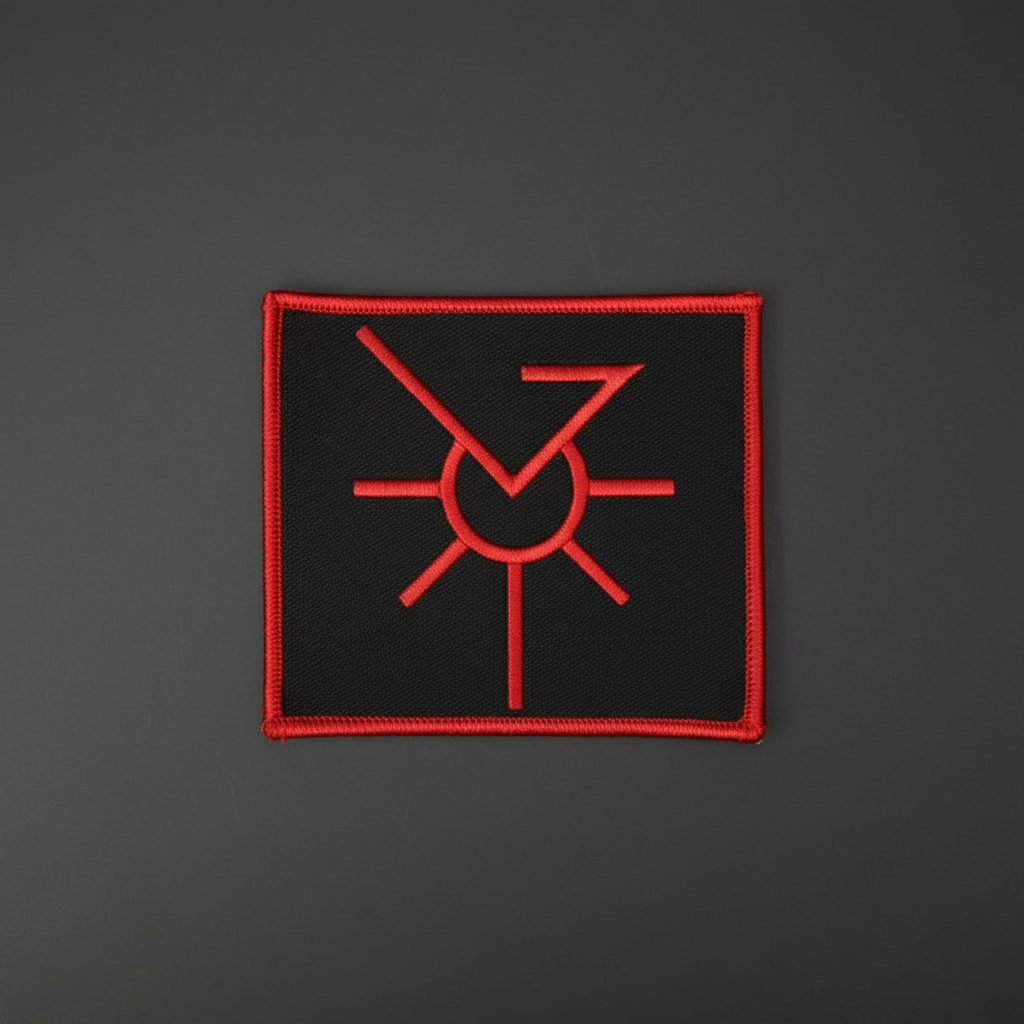 Square patch on dark background